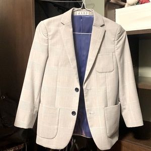 Blue stripe boys suit